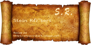 Stein Róbert névjegykártya